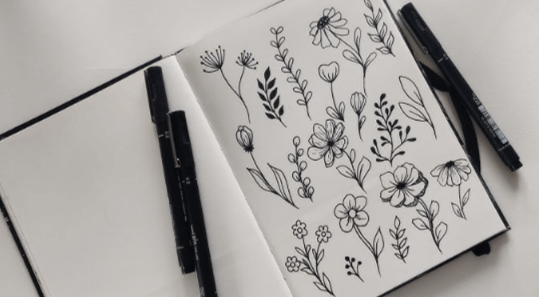 Aesthetic:8dnoz8bjgnc= Flower Doodles