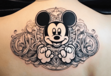 Outline:-Ftiu68bx90= Mickey Mouse Tattoo