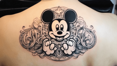 Outline:-Ftiu68bx90= Mickey Mouse Tattoo